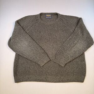 Vintage Woolrich Sweater Mens XXL Brown Rugged Outdoor Ramie/Cotton Hong Kong